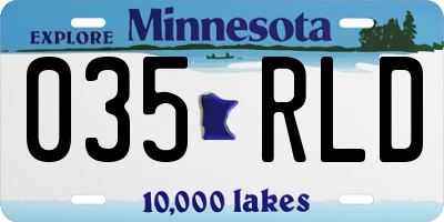 MN license plate 035RLD
