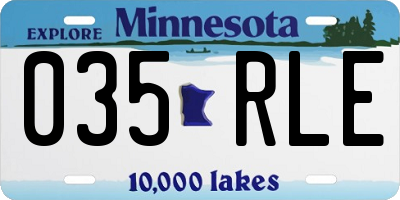 MN license plate 035RLE