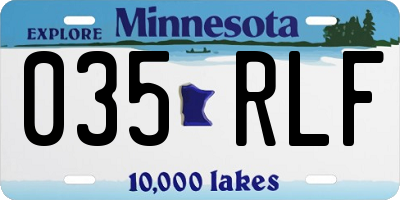 MN license plate 035RLF