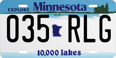 MN license plate 035RLG