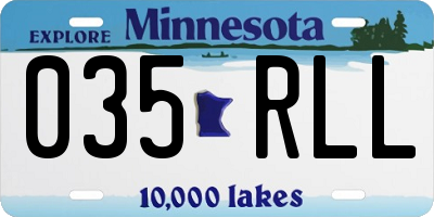MN license plate 035RLL