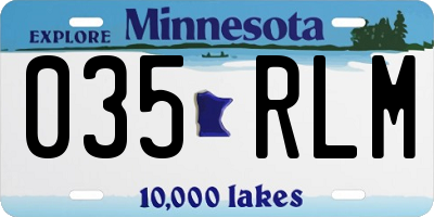 MN license plate 035RLM