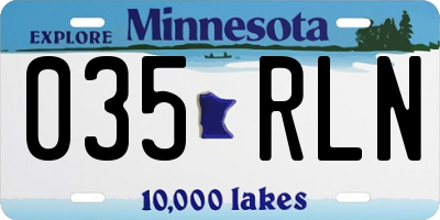 MN license plate 035RLN