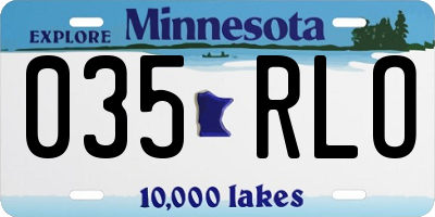 MN license plate 035RLO