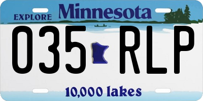 MN license plate 035RLP