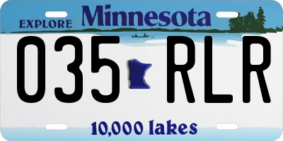 MN license plate 035RLR