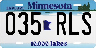 MN license plate 035RLS