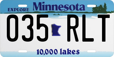 MN license plate 035RLT