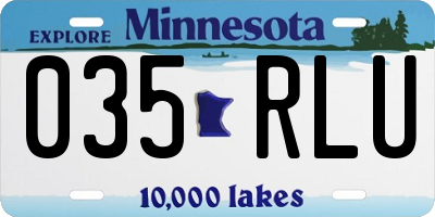 MN license plate 035RLU