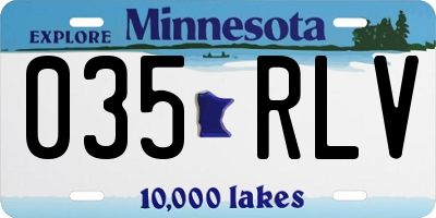 MN license plate 035RLV