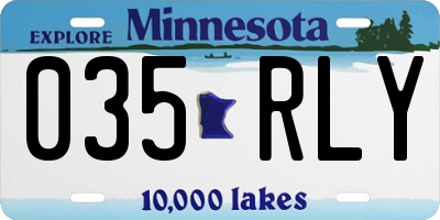MN license plate 035RLY