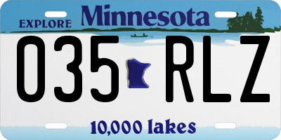 MN license plate 035RLZ