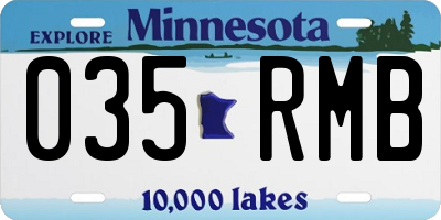 MN license plate 035RMB
