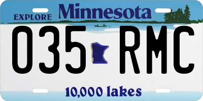 MN license plate 035RMC