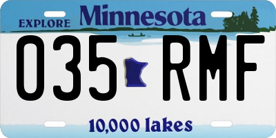 MN license plate 035RMF