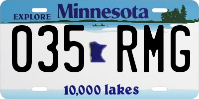 MN license plate 035RMG