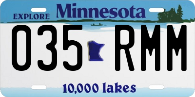 MN license plate 035RMM