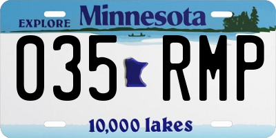 MN license plate 035RMP