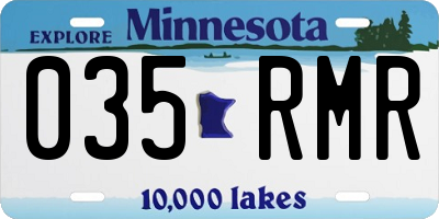 MN license plate 035RMR