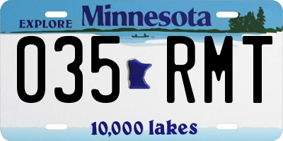MN license plate 035RMT