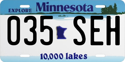 MN license plate 035SEH