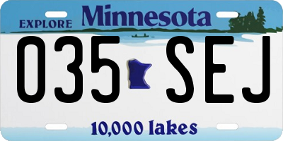MN license plate 035SEJ