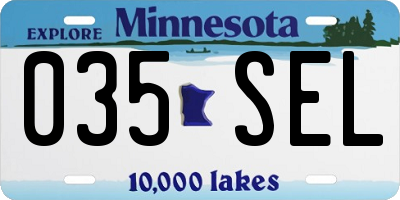 MN license plate 035SEL