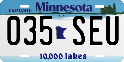 MN license plate 035SEU