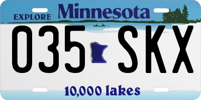 MN license plate 035SKX
