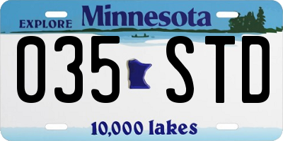 MN license plate 035STD