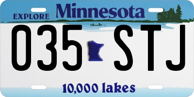 MN license plate 035STJ