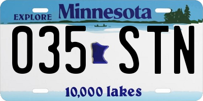 MN license plate 035STN