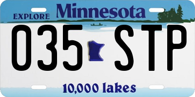MN license plate 035STP