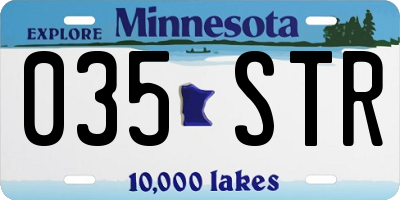 MN license plate 035STR