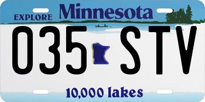 MN license plate 035STV