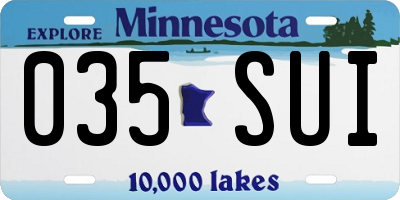 MN license plate 035SUI