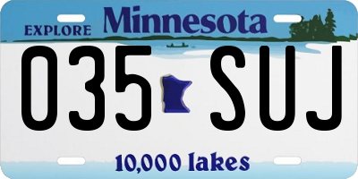 MN license plate 035SUJ