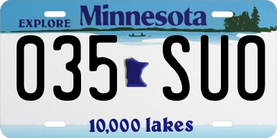 MN license plate 035SUO