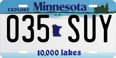 MN license plate 035SUY