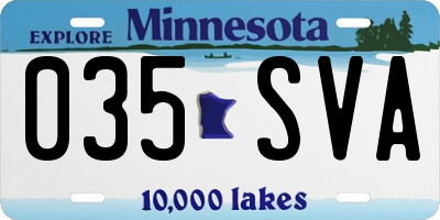 MN license plate 035SVA