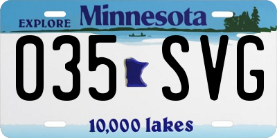 MN license plate 035SVG