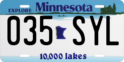 MN license plate 035SYL