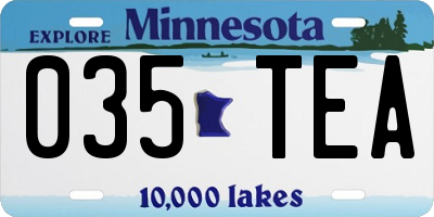 MN license plate 035TEA