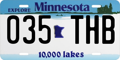 MN license plate 035THB