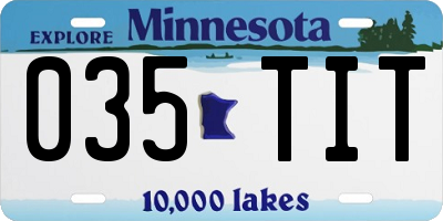 MN license plate 035TIT