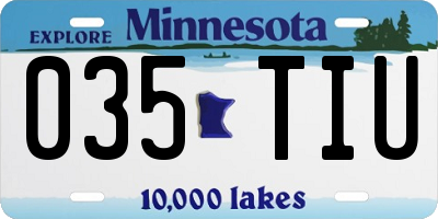 MN license plate 035TIU