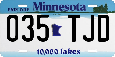 MN license plate 035TJD