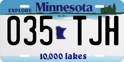 MN license plate 035TJH