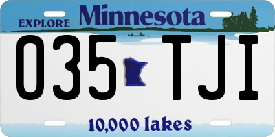 MN license plate 035TJI