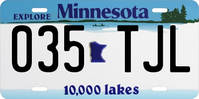 MN license plate 035TJL